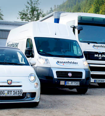Verschiedene Fahrzeugtypen: LKWs, Sprinter und PKW